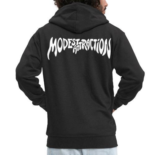 ModestAttraction_logo_whi - Men's Premium Hooded Jacket