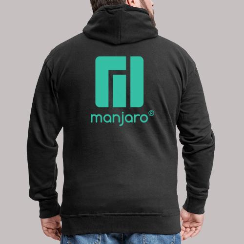 simple logo (darkmode) - Men's Premium Hooded Jacket