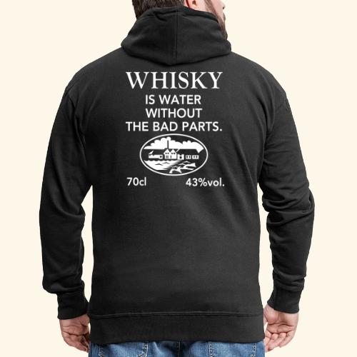 Whisky Is Water Without The Bad Parts - Männer Premium Kapuzenjacke