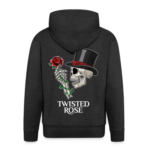 Twisted Rose Skull - Männer Premium Kapuzenjacke