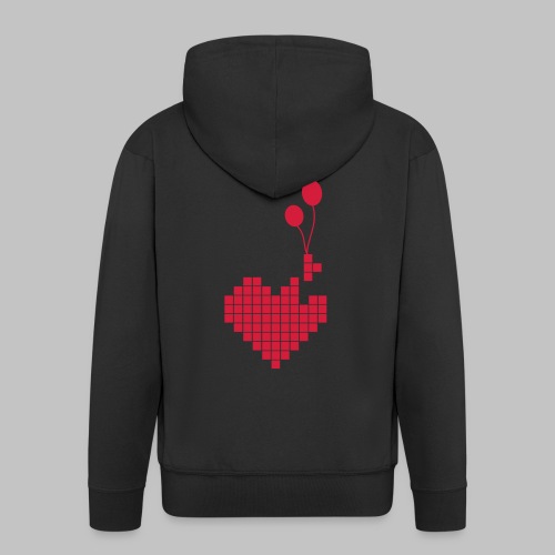 heart and balloons - Men's Premium Hooded Jacket