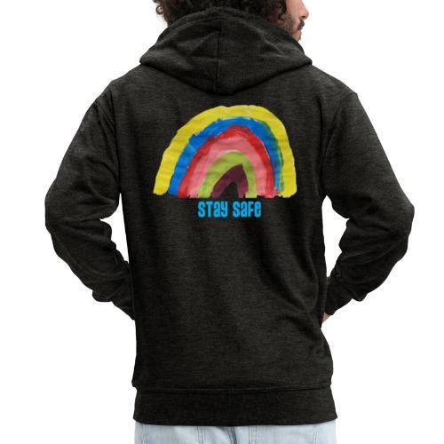 Stay Safe Rainbow Tshirt - Men's Premium Hooded Jacket