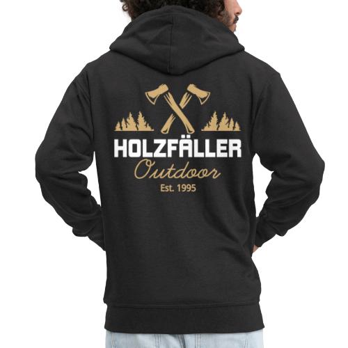 Holzfaeller Lumberjack Waldarbeiter Shirt Geschenk - Männer Premium Kapuzenjacke