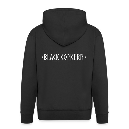 BLACK CONCERN png - Men's Premium Hooded Jacket