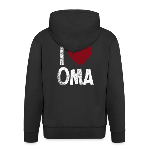 I Love Oma - Männer Premium Kapuzenjacke