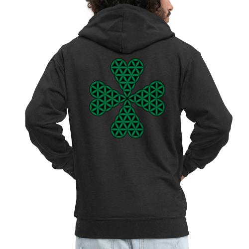 Heart of Life x 4 - Vector with custom color - Men's Premium Hooded Jacket