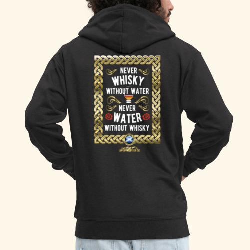 Whisky T Shirt Whisky & Water - Männer Premium Kapuzenjacke