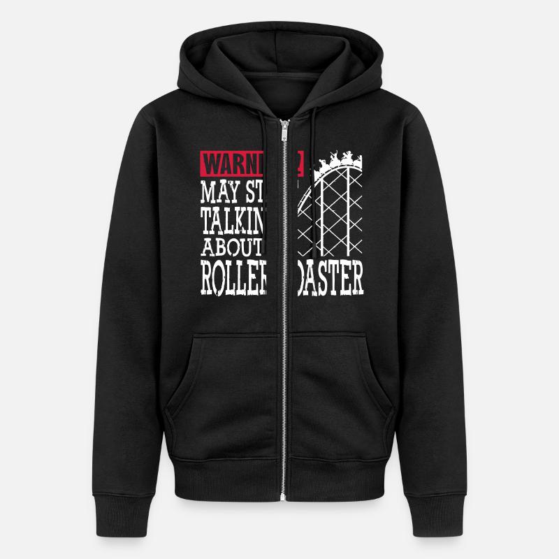 Je commence à parler des montagnes russes d'Abaout - Veste à capuche bio Premium Unisexe - noir
