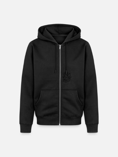 Ganesha Elephant No.02_1c - Unisex Premium Organic Zip Hoodie - black