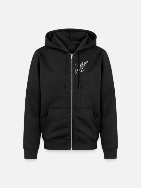 Sylt Seagull - Unisex Premium Organic Zip Hoodie - black