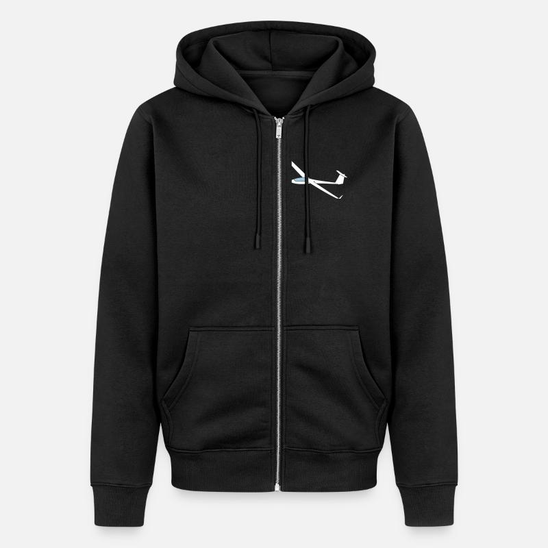 ls8neo glide pilot glider glider - Unisex Premium Organic Zip Hoodie - black