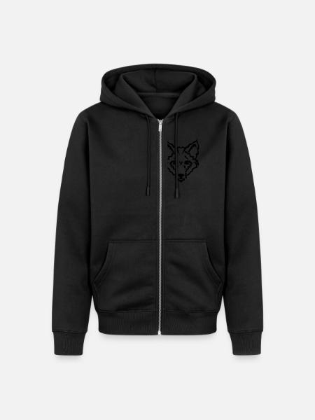 Fuchs - Unisex Premium Bio Zip Hoodie - Schwarz