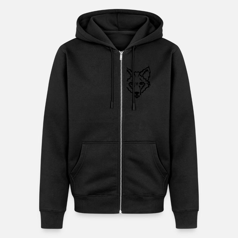 Fuchs - Unisex Premium Bio Zip Hoodie - Schwarz
