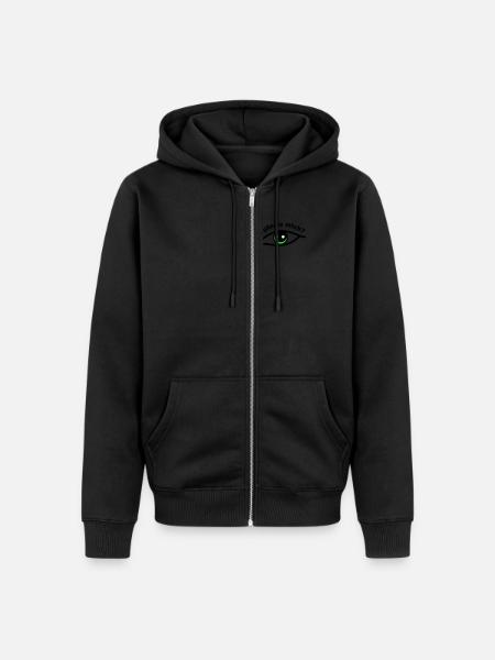 Entdeckung - Unisex Premium Bio Zip Hoodie - Schwarz
