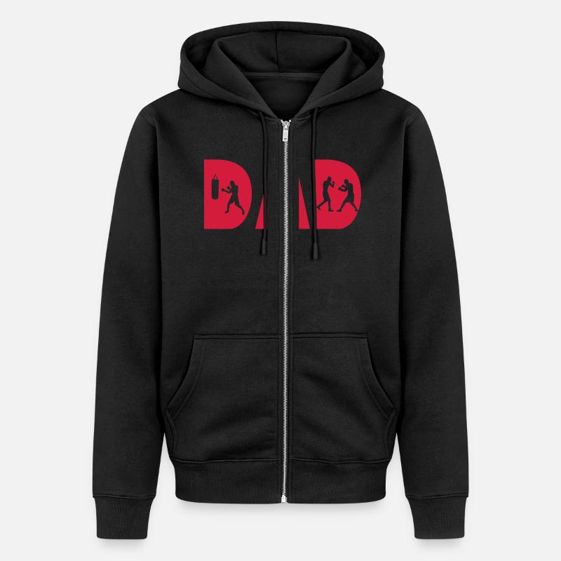 DAD boxe - Veste à capuche bio Premium Unisexe - noir