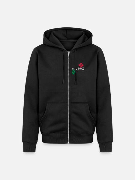 Euskal Herria - Lauburu - Veste à capuche bio Premium Unisexe - noir