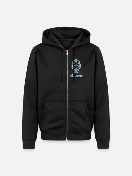 I support nurses - Unisex Premium Organic Zip Hoodie - black