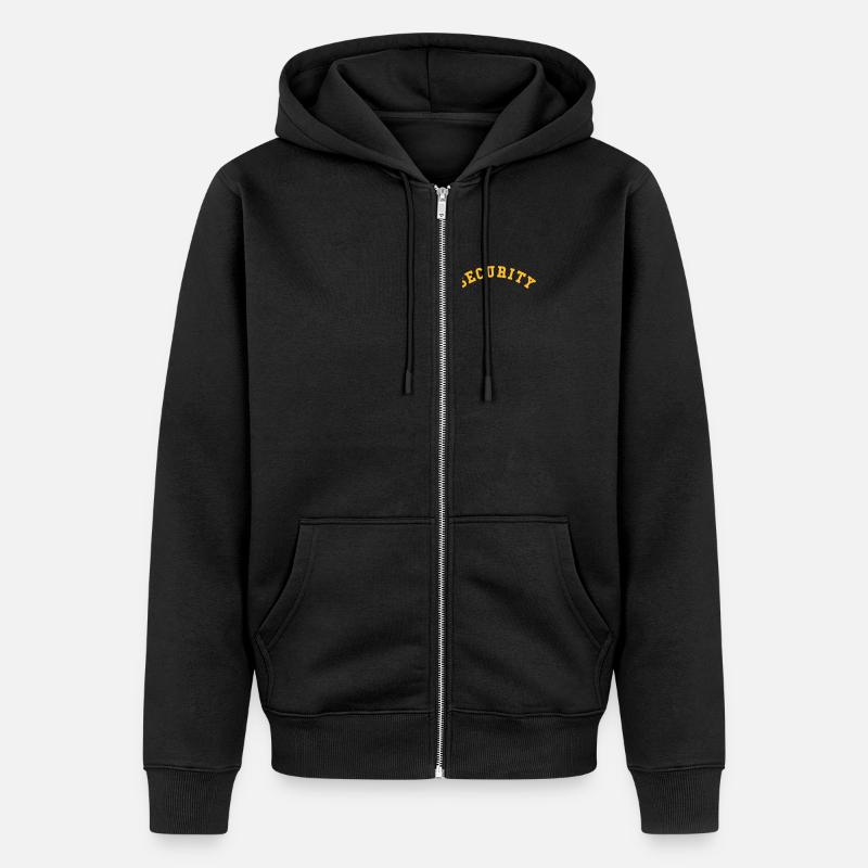 Security Design Print - Unisex Premium Bio Zip Hoodie - Schwarz
