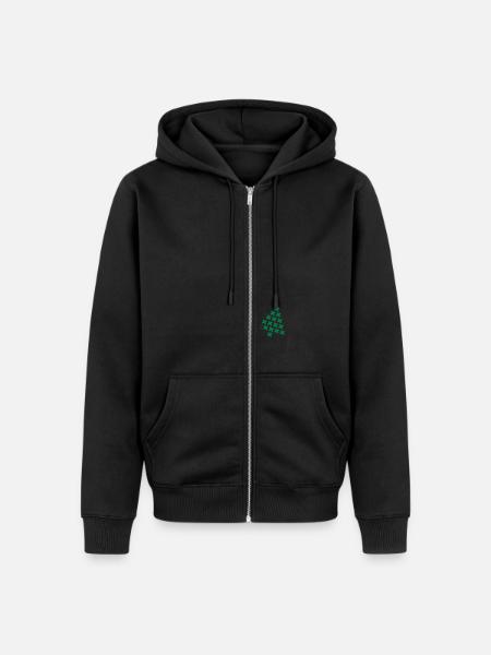 Christmas tree - Unisex Premium Organic Zip Hoodie - black