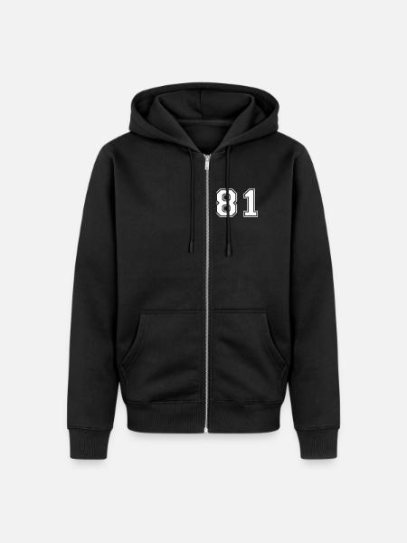 81 - Unisex Premium Organic Zip Hoodie - black