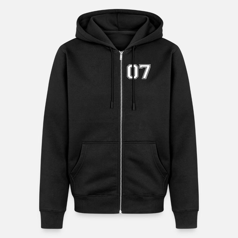 07 - Veste à capuche bio Premium Unisexe - noir