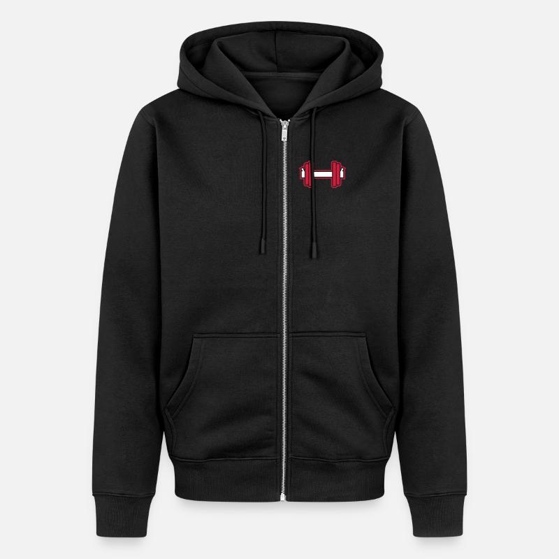 Haltère - Veste à capuche bio Premium Unisexe - noir