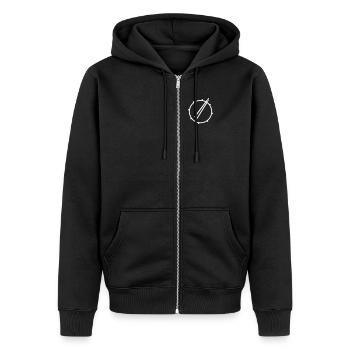 Snare & Sticks - Unisex Premium Bio Zip Hoodie - Schwarz - Vorne - Nico (187cm) & Julia (174cm)