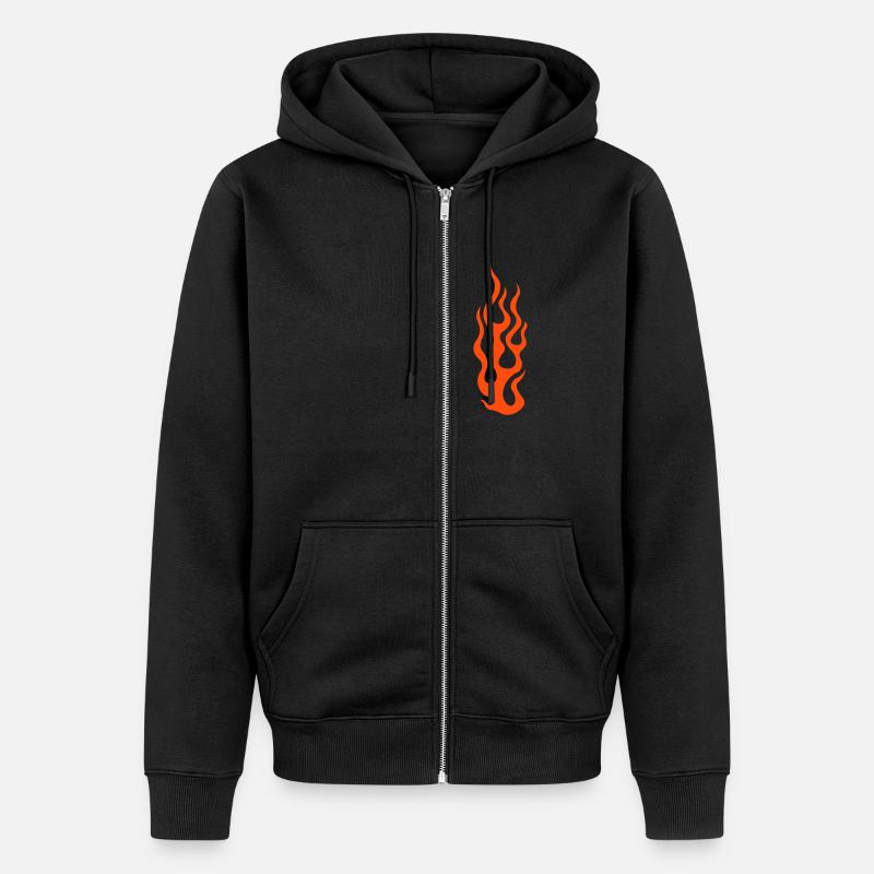 flames 3 - Unisex Premium Bio Zip Hoodie - Schwarz