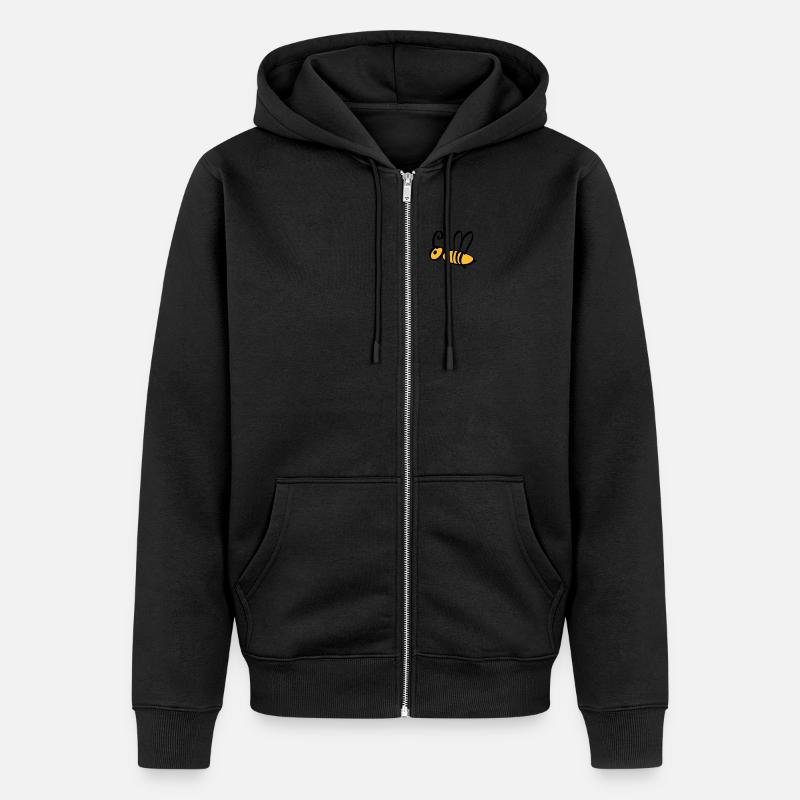 bee / honeybee 2c - Unisex Premium Bio Zip Hoodie - Schwarz