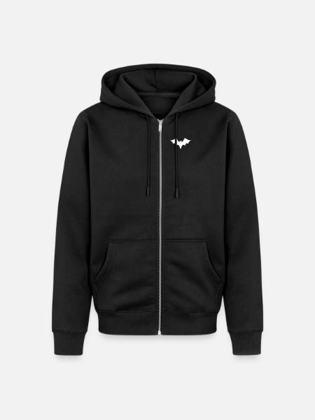 Halloween Bat Icon - Unisex Premium Organic Zip Hoodie - black