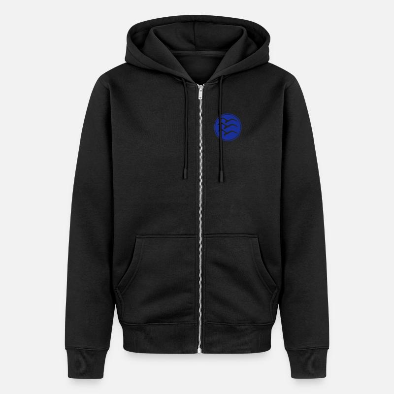 glider pilot symbol Geschenk - Unisex Premium Bio Zip Hoodie - Schwarz