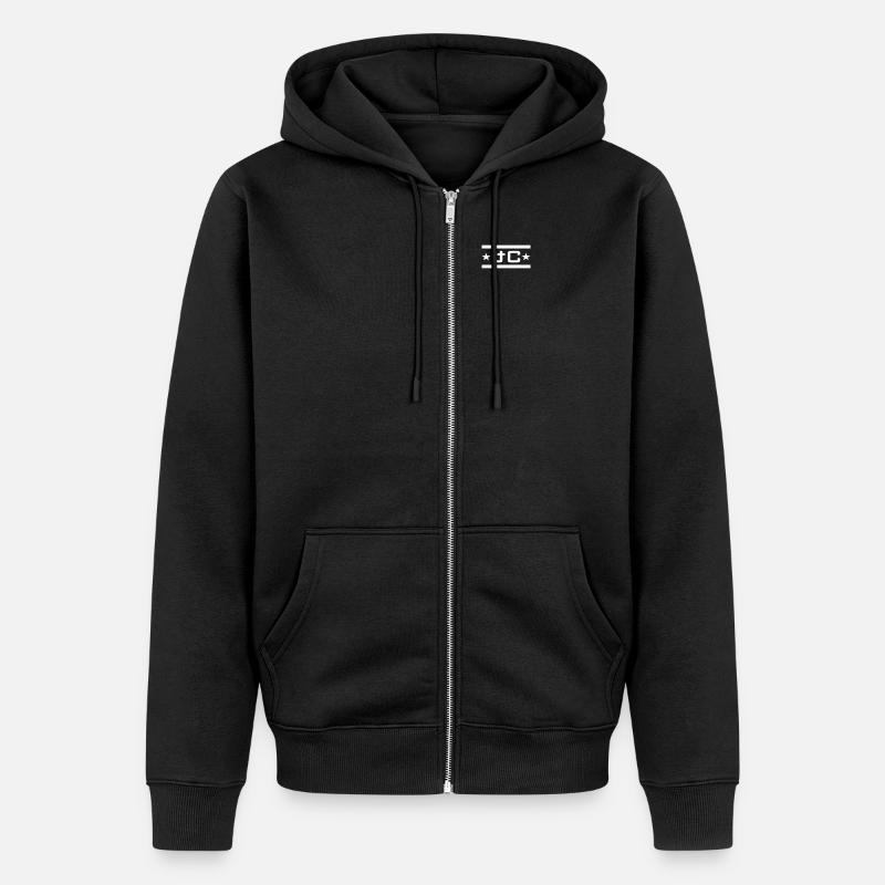 JC Logo - Veste à capuche bio Premium Unisexe - noir