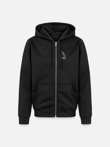 segelboot2 - Unisex Premium Bio Zip Hoodie - Schwarz