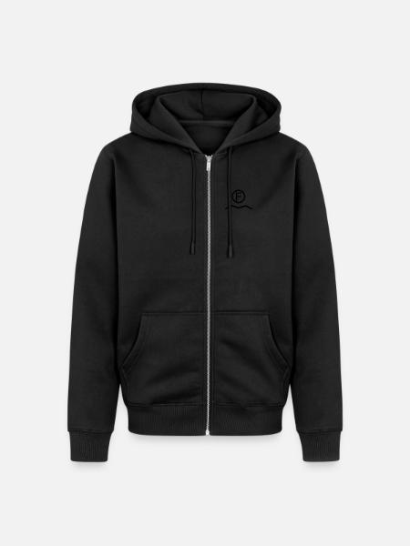 IF boat nautical emblems, - Unisex Premium Organic Zip Hoodie - black