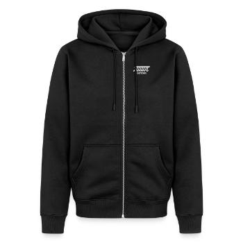 Octopi (PI) - Unisex Premium Bio Zip Hoodie - Schwarz - Vorne - Nico (187cm) & Julia (174cm)
