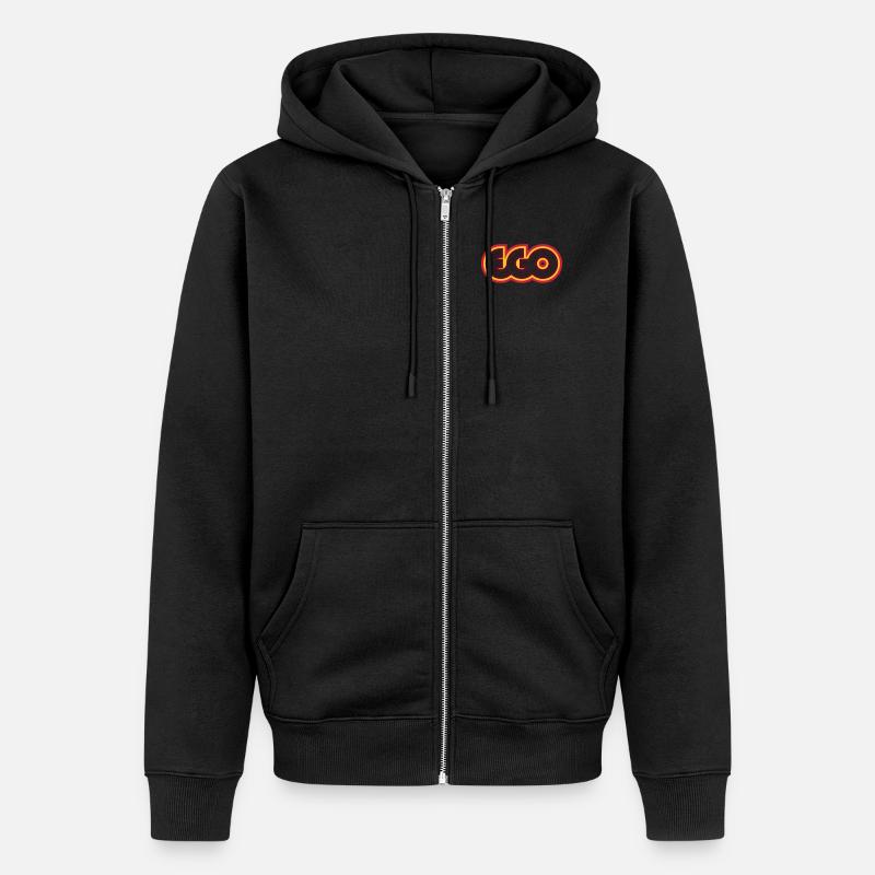Ego Retro - Unisex Premium Bio Zip Hoodie - Schwarz