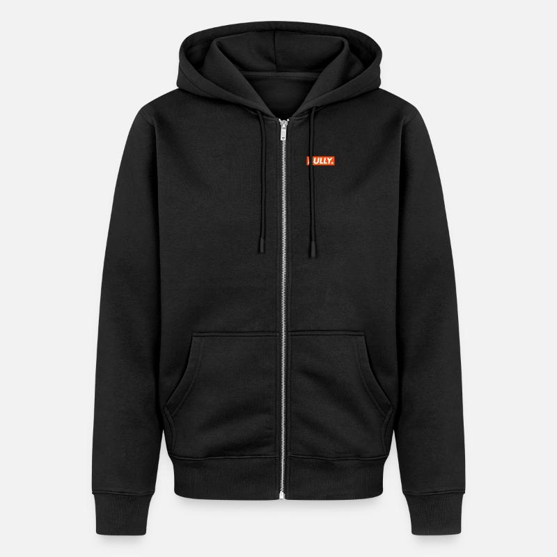 Bouledogue français lettrage intimidateur - Veste à capuche bio Premium Unisexe - noir