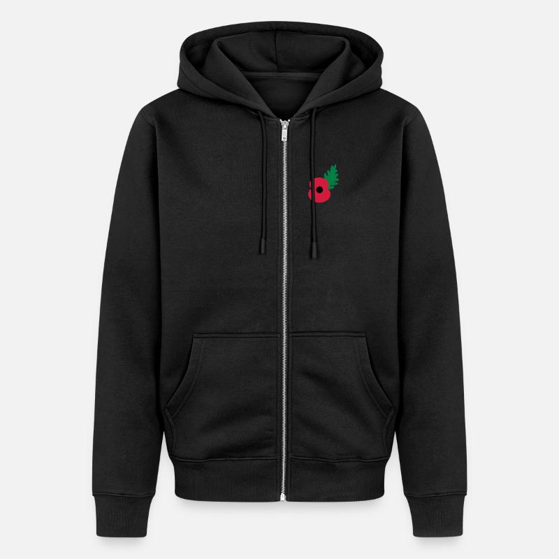 fleur de pavot by_patjila - Veste à capuche bio Premium Unisexe - noir
