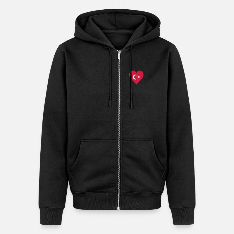coeur de dinde - Veste à capuche bio Premium Unisexe - noir
