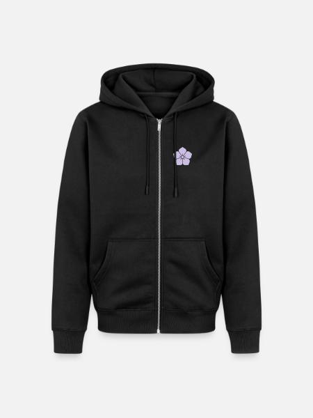 fleur - Veste à capuche bio Premium Unisexe - noir