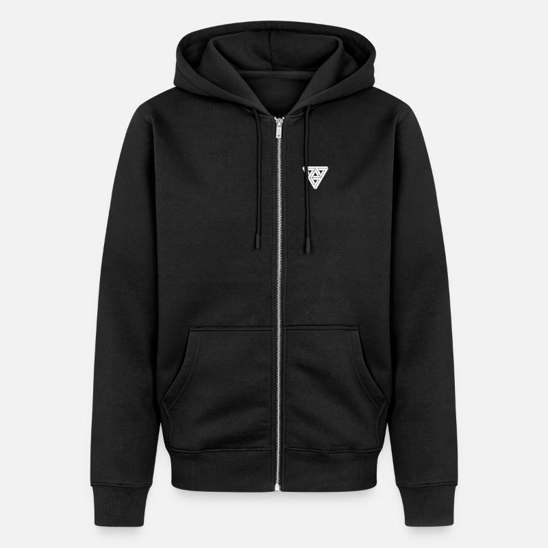 Optical illusion Triangle Minimal Shape - Unisex Premium Bio Zip Hoodie - Schwarz