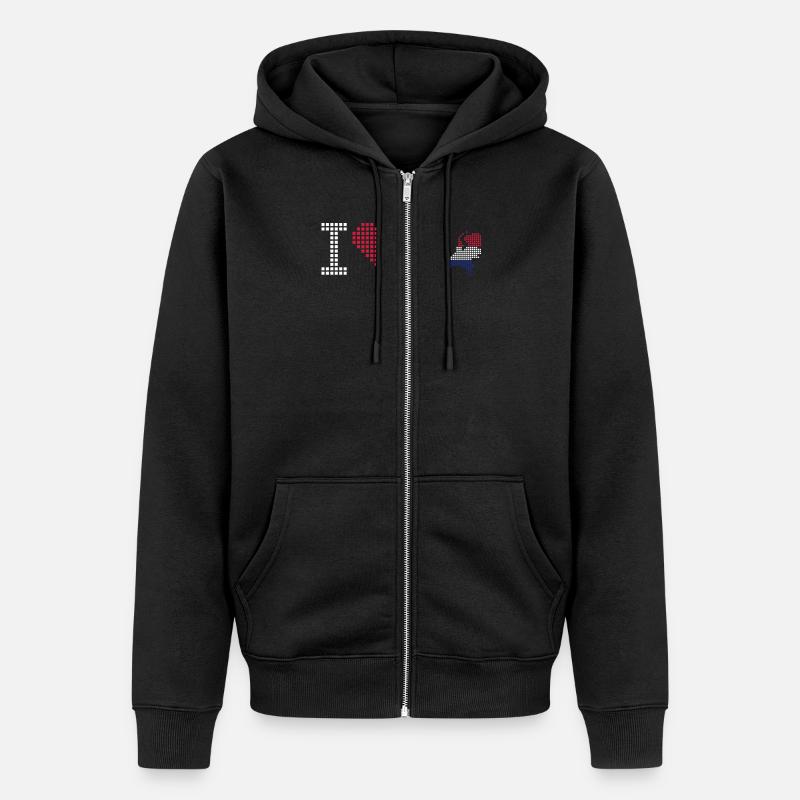 Pays-bas - flag - map - holland - Veste à capuche bio Premium Unisexe - noir