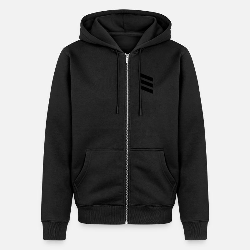 Hauptgerfreiter schwarz - Unisex Premium Bio Zip Hoodie - Schwarz