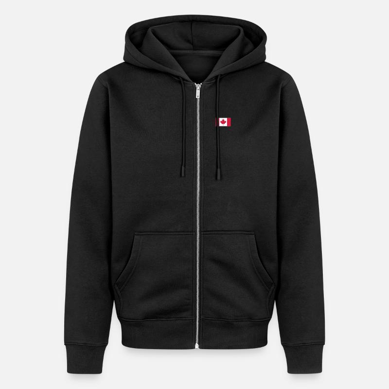 Drapeau du Canada - Veste à capuche bio Premium Unisexe - noir