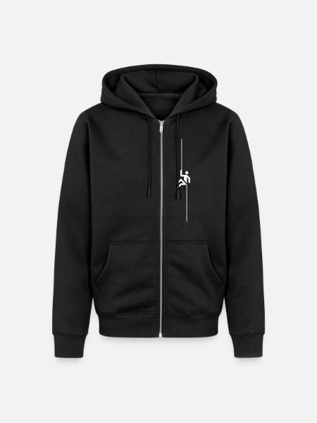 Abseiler - Unisex Premium Bio Zip Hoodie - Schwarz