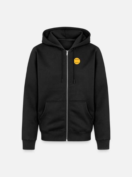 tennisball - Unisex Premium Bio Zip Hoodie - Schwarz