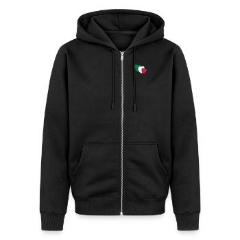 tricuore - Veste à capuche bio Premium Unisexe - noir - Devant - Nico (187cm) & Julia (174cm)