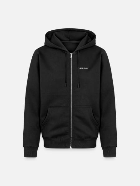 YESHUA – Kristent tøj - Premium økologisk unisex-hættejakke - sort