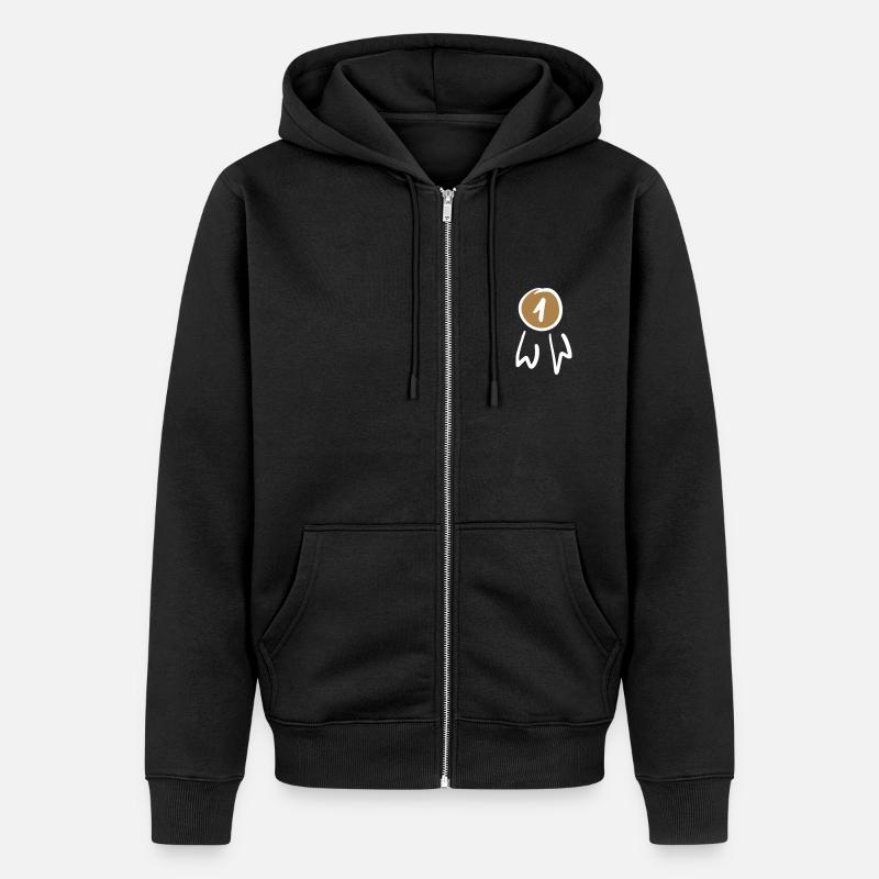 Premier badge / commande. Griffonner. - Veste à capuche bio Premium Unisexe - noir