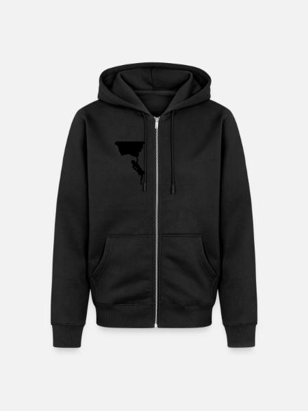 Freeclimbing - Freiklettern - Unisex Premium Bio Zip Hoodie - Schwarz